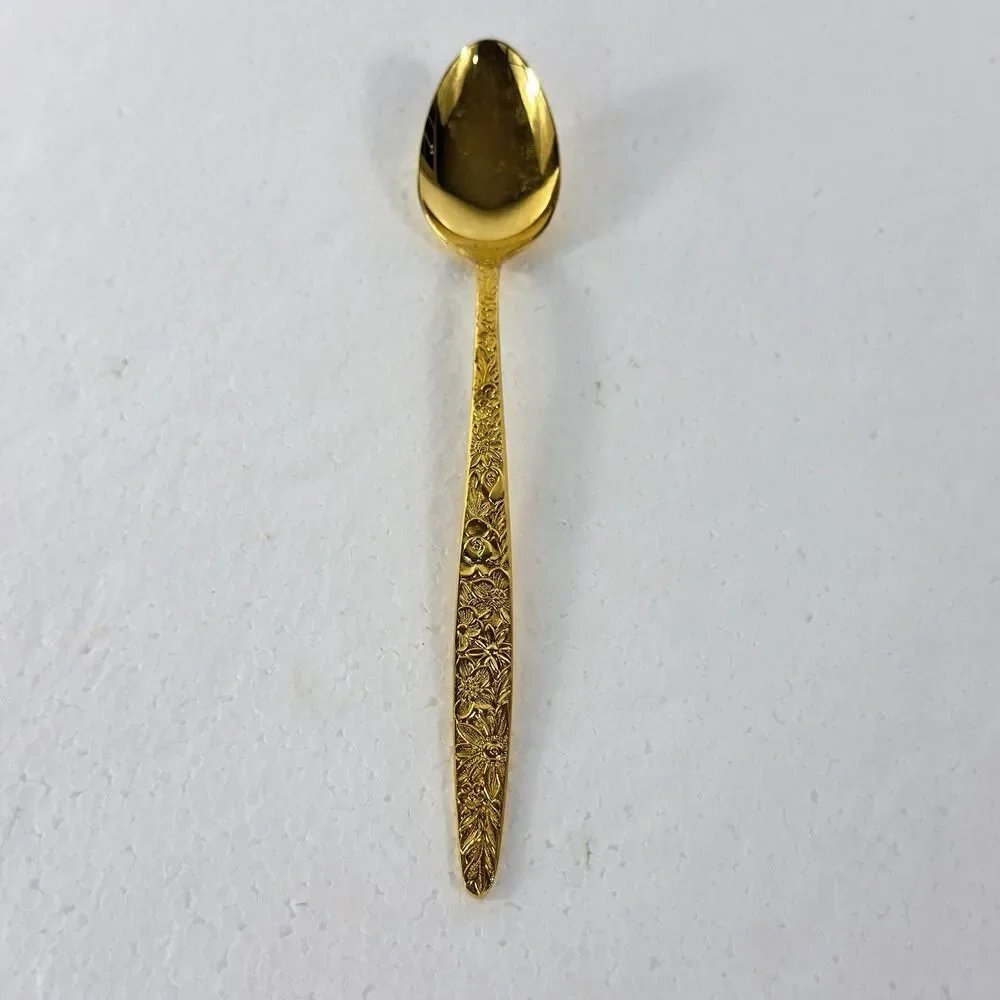 Vintage Stanley Roberts Gold Bouquet Replacement Oval Spoon Iced Tea Japan 8